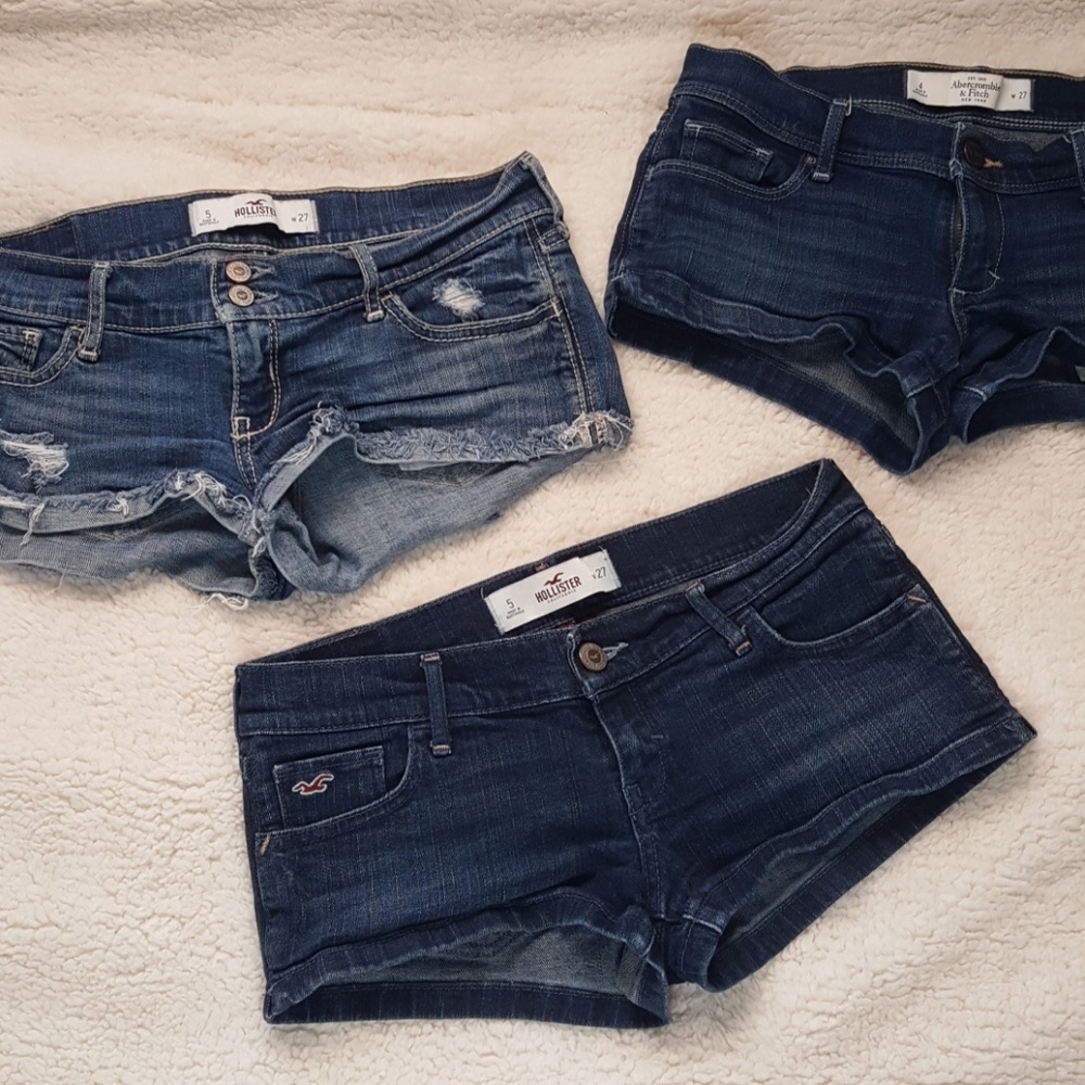 3 Abercrombie & Fitch & Hollister shorts 27